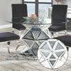 ACME Noralie Mirrored & Faux Diamonds Dining Table Model 72145