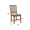 ACME Wallace II Tan Linen & Weathered Oak Side Chair (Set-2) Model 72312