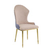 ACME Caolan Tan Lavender Fabric & Gold Side Chair (Set-2) Model 72469