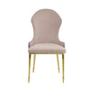 ACME Caolan Tan Lavender Fabric & Gold Side Chair (Set-2) Model 72469