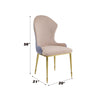ACME Caolan Tan Lavender Fabric & Gold Side Chair (Set-2) Model 72469