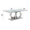 ACME Gianna Clear Glass & Stainless Steel Dining Table Model 72470