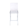 ACME Nadie Clear Acrylic & Chrome Counter Height Chair (Set-2) Model 72592