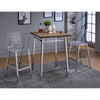 ACME Nadie Oak & Chrome Bar Table Model 72595