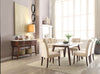 ACME Gasha White Natural Marble Top & Walnut Dining Table Model 72820