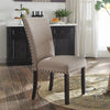 ACME Nolan Linen & Salvage Dark Oak Side Chair (Set-2) Model 72852