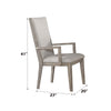 ACME Rocky Fabric & Gray Oak Arm Chair (Set-2) Model 72863
