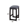 ACME Razo Fabric & Weathered Espresso Counter Height Stool Model 72937