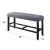 ACME Yelena Fabric & Weathered Espresso Counter Height Bench Model 72943