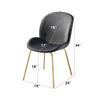 ACME Chuchip Gray Velvet & Gold Side Chair (Set-2) Model 72948