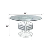 ACME Noralie Clear Glass Mirrored & Faux Diamonds Dining Table Model 72955
