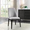 ACME Madan Light Gray Linen & Gray Oak Side Chair (Set-2) Model 73172
