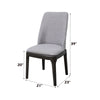 ACME Madan Light Gray Linen & Gray Oak Side Chair (Set-2) Model 73172