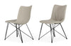 Naomi Modern Grey Leatherette Dining Chair (Set Of 2) Model VGEWF3205AA-GRY