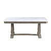 ACME Zumala Natural Marble Top & Weathered Oak Dining Table Model 73260