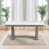 ACME Zumala Natural Marble Top & Weathered Oak Dining Table Model 73260