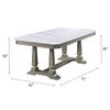 ACME Zumala Natural Marble Top & Weathered Oak Dining Table Model 73260