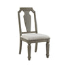 ACME Zumala Beige Linen & Weathered Oak Side Chair (Set-2) Model 73262