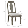 ACME Zumala Beige Linen & Weathered Oak Side Chair (Set-2) Model 73262