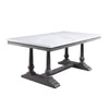 ACME Yabeina Natural Marble Top & Gray Oak Dining Table Model 73265
