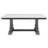 ACME Yabeina Natural Marble Top & Gray Oak Dining Table Model 73265