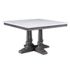 ACME Yabeina Natural Marble Top & Gray Oak Square Dining Table Model 73270