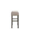 ACME Martha II Tan Linen & Weathered Gray Counter Height Stool (Set-2) Model 73833