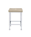 ACME Raine Beige Velvet & Chrome Counter Height Stool (Set-2) Model 74007