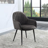 ACME Caspian Dark Gray Fabric & Black Side Chair (Set-2) Model 74011