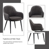 ACME Caspian Dark Gray Fabric & Black Side Chair (Set-2) Model 74011