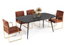 Modrest Billy Modern Black Oak & Gold Extendable Dining Table Model VGDWJ3498