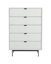 Nova Domus Valencia Contemporary White Chest Model VGMABR-76-CHEST