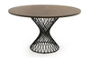 Modrest Theresa Modern Round Walnut & Black Table Model VGMAMIT-5210
