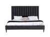Modrest Hemlock Modern Dark Grey Velvet Bed Model VGKKB606-GRY