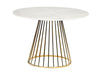 Modrest Holly Modern White & Gold Round Dining Table Model VGFH-FDT7012-WHT