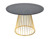 Modrest Holly Modern Black & Gold Round Dining Table Model VGFH-FDT7012-BLK