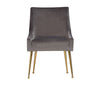 Modrest Castana Modern Grey Velvet & Gold Dining Chair (Set Of 2) Model VGRH-RHS-DC-101-GRY