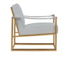 Modrest Larson Modern White Leatherette & Gold Accent Chair Model VGRH-RHS-AC-205-WHT