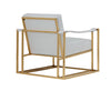 Modrest Larson Modern White Leatherette & Gold Accent Chair Model VGRH-RHS-AC-205-WHT