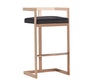 Modrest Halifax Modern Black Velvet & Rosegold Bar Stool Model VGRH-RHS-DC-212-BLK
