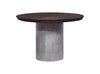 Modrest Renzo Modern Round Oak & Concrete Dining Table Model VGGR649320