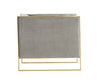 Divani Casa Carlos Modern Grey Velvet & Gold Accent Chair Model VGRH-AC-311-GRY