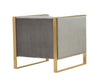 Divani Casa Carlos Modern Grey Velvet & Gold Accent Chair Model VGRH-AC-311-GRY