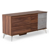 Palermo Modern Italian Faux Concrete & Walnut Dresser