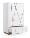 Modrest Nixa Modern White & Gold Chest Model VGVCJ1909-5H-WHT