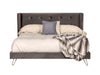 Nova Domus Bryan Modern Grey Velvet & Gold Bed Model VGMABR-82