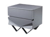 Modrest Duke Modern Grey & Black Gun Chrome Nightstand Model VGVCN1811-GRY