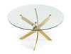 Modrest Pyrite Modern Round Glass Dining Table Model VGEWF2133AG