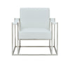 Modrest Larson Modern White Leatherette Accent Chair Model VGRH-RHS-AC-205-WHT-STL