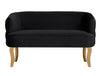 Divani Casa Fayette Modern Black Velvet & Gold Sofa Model VGRH-RHS-SF-510-BLK